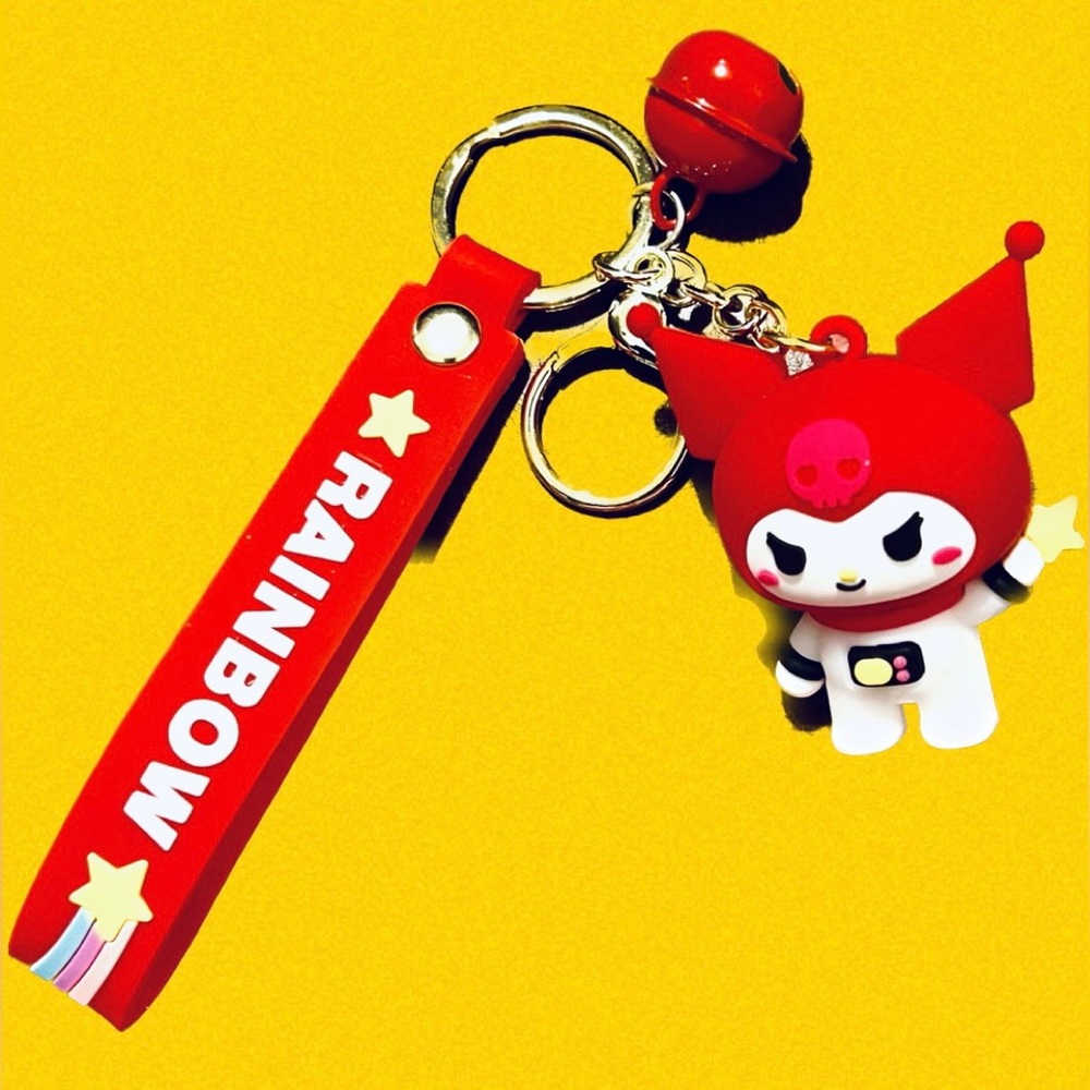 Hello Kitty Kuromi Keychain or Bag Charm Silicone New